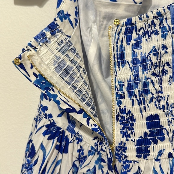 Cara Cara Wethersfield Dress Floral Garden Blue - 0 - Picture 6 of 8